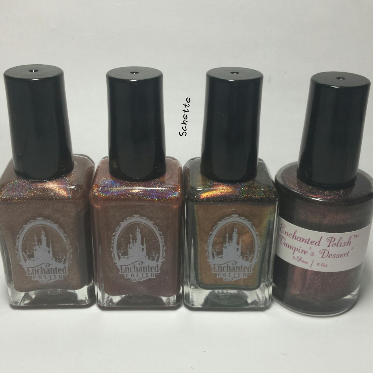 Les vernis Enchanted Polish Hot Chocolate, Hot Chocolate for Unicorn, Vampires suck and Vampire's dessert