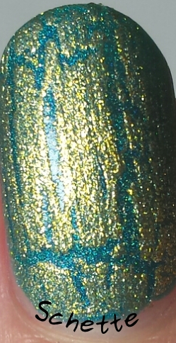 OPI Shatter Gold, Silver, Pink Black