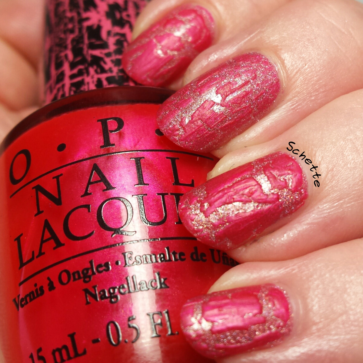 OPI Shatter Gold, Silver, Pink Black