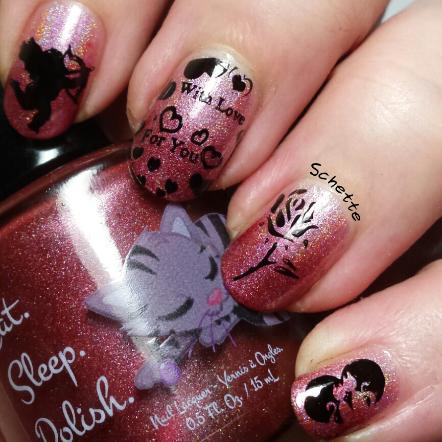 HPB Presents - Love mani with Nailways Plate Spring Time - Love is in the air