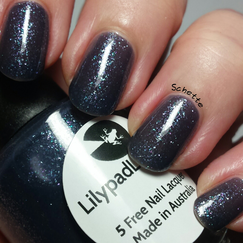 Lilypad Lacquer - Gray Diamonds, Marvellous Magenta