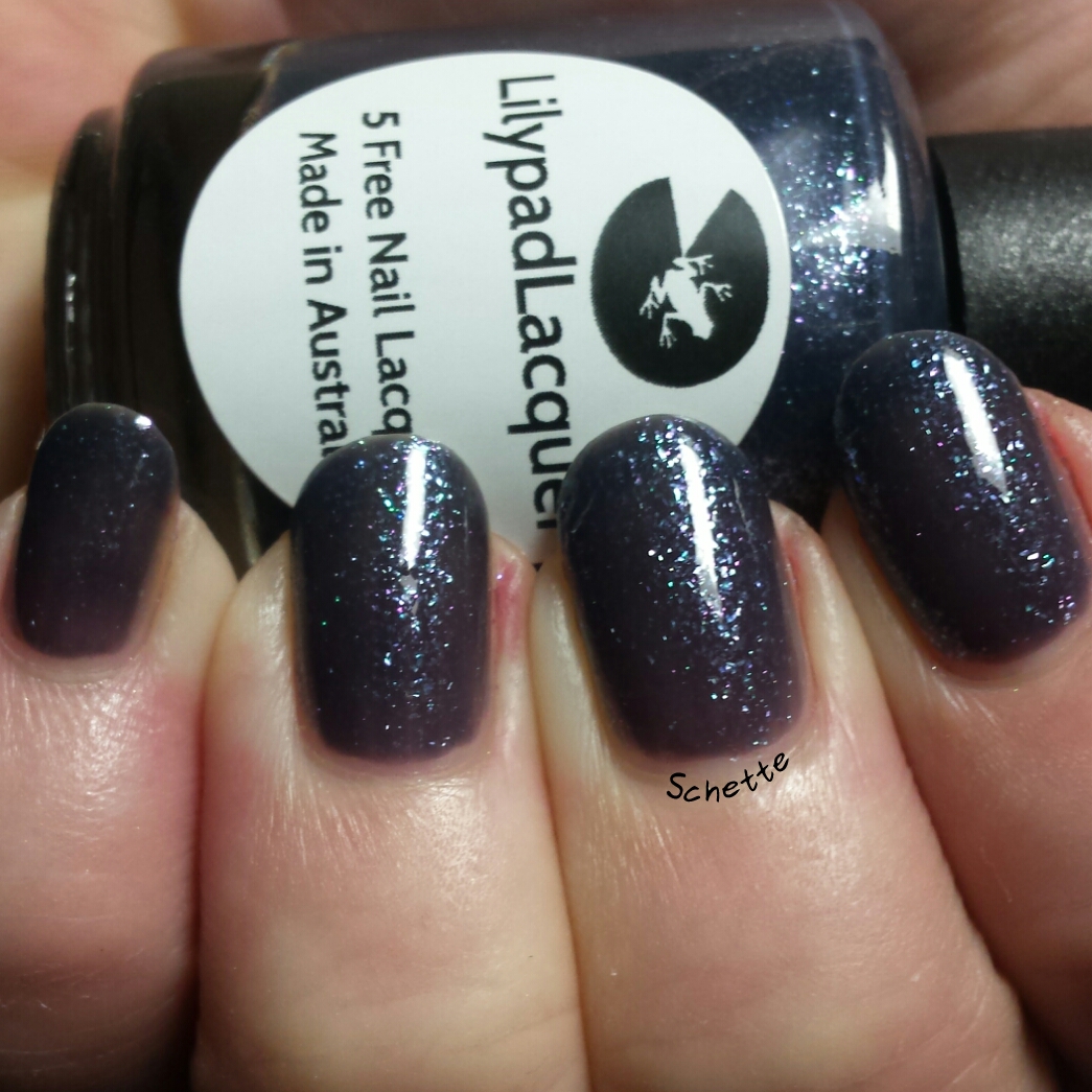 Lilypad Lacquer - Gray Diamonds, Marvellous Magenta