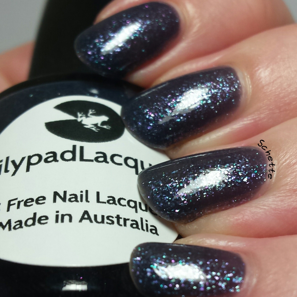 Lilypad Lacquer - Gray Diamonds, Marvellous Magenta