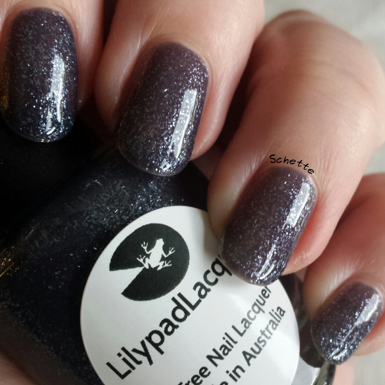 Lilypad Lacquer - Gray Diamonds, Marvellous Magenta