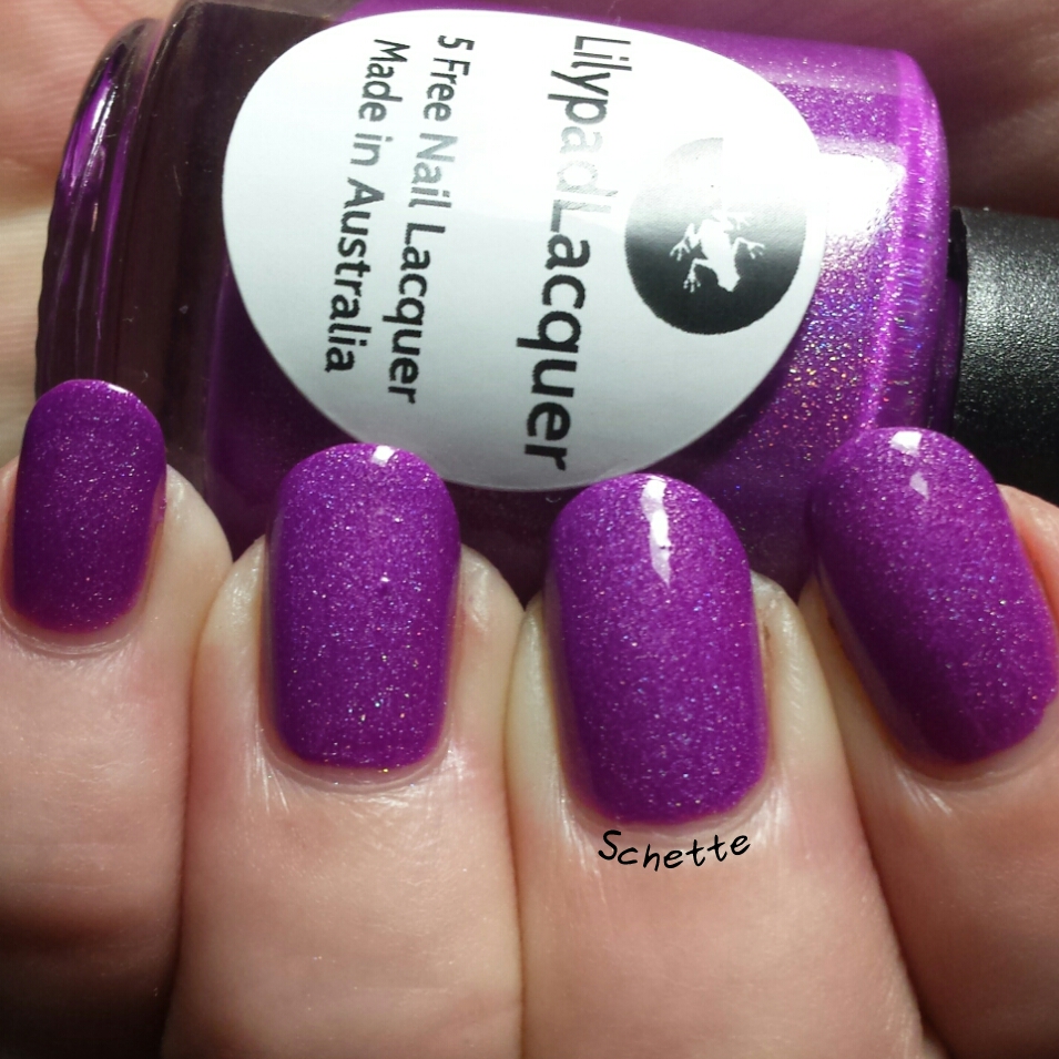 Lilypad Lacquer - Gray Diamonds, Marvellous Magenta