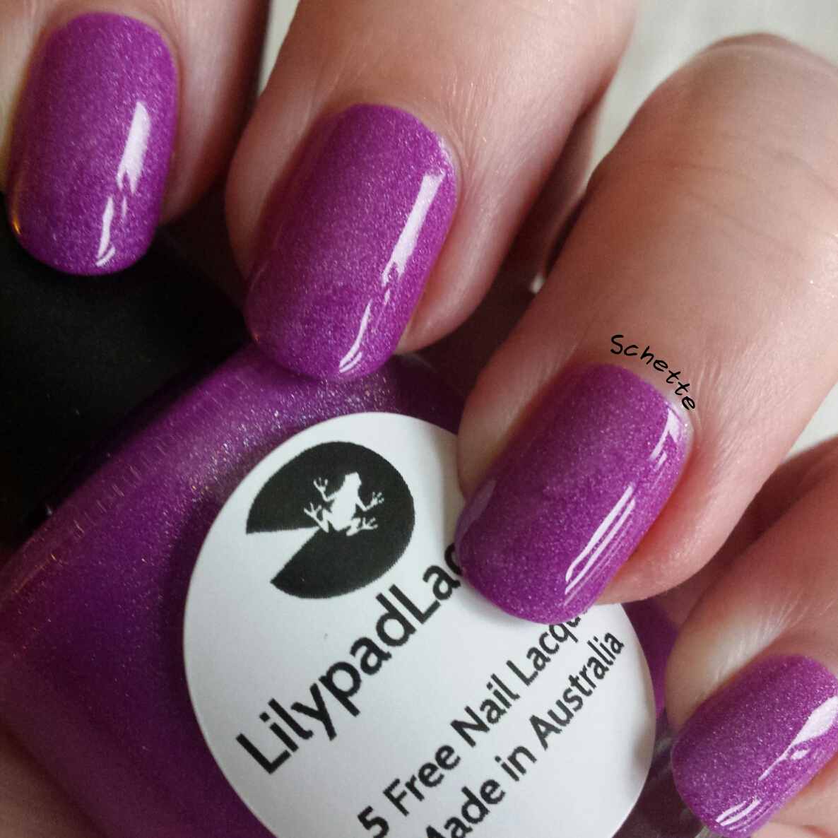 Lilypad Lacquer - Gray Diamonds, Marvellous Magenta