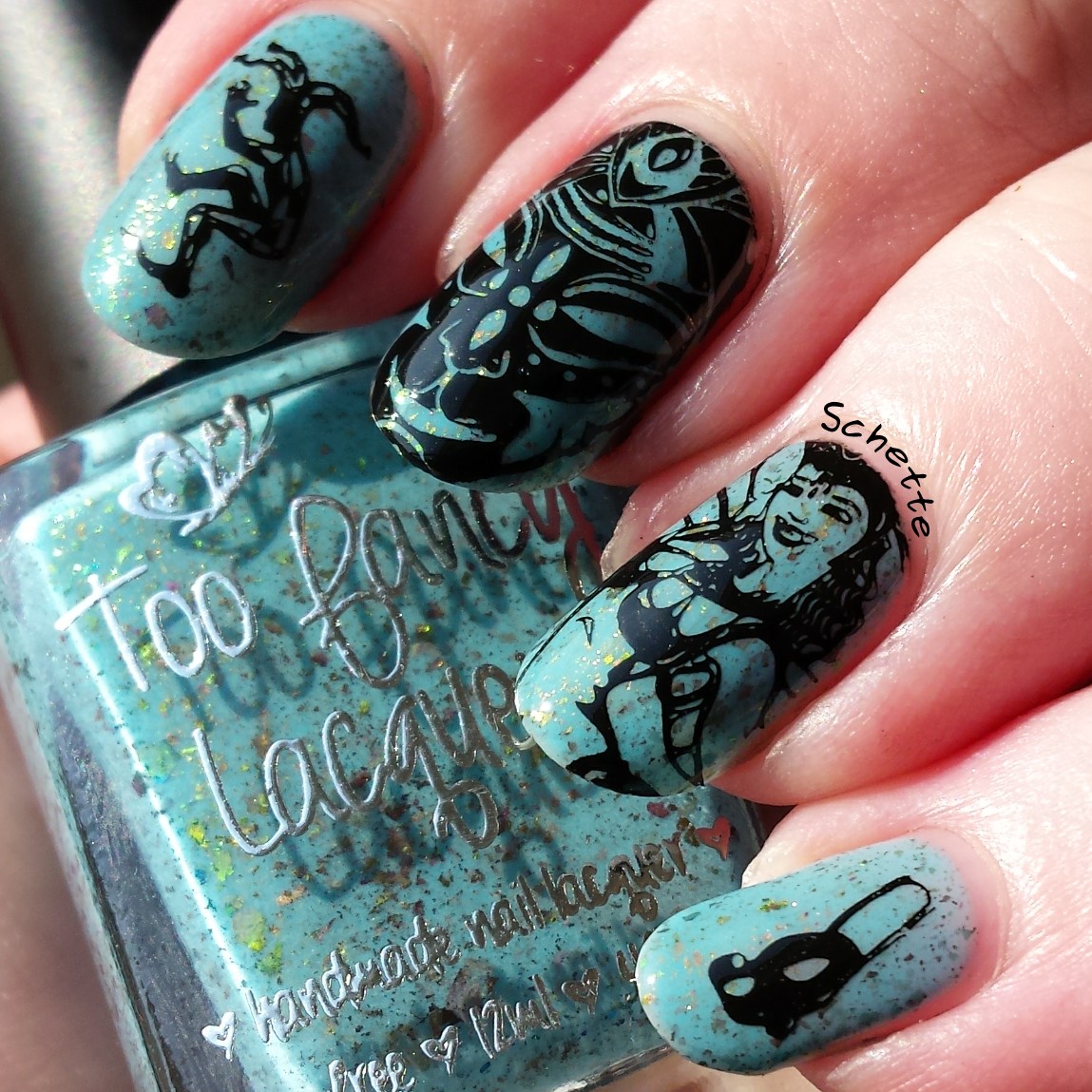 Nail Hoot : Pure Black Stamping, Pure White Stamping