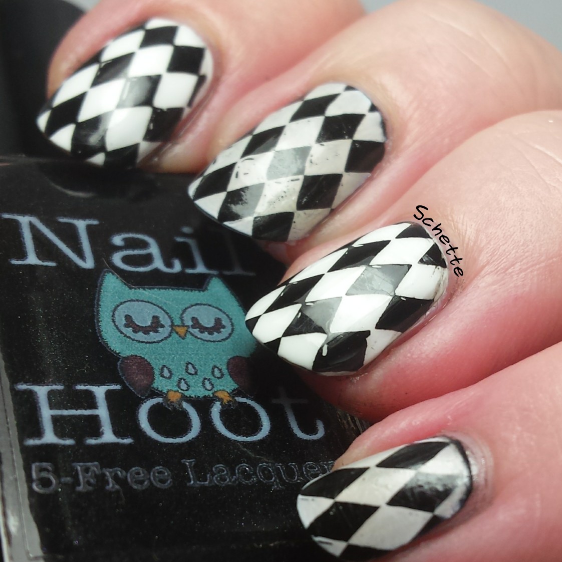 Nail Hoot : Pure Black Stamping, Pure White Stamping