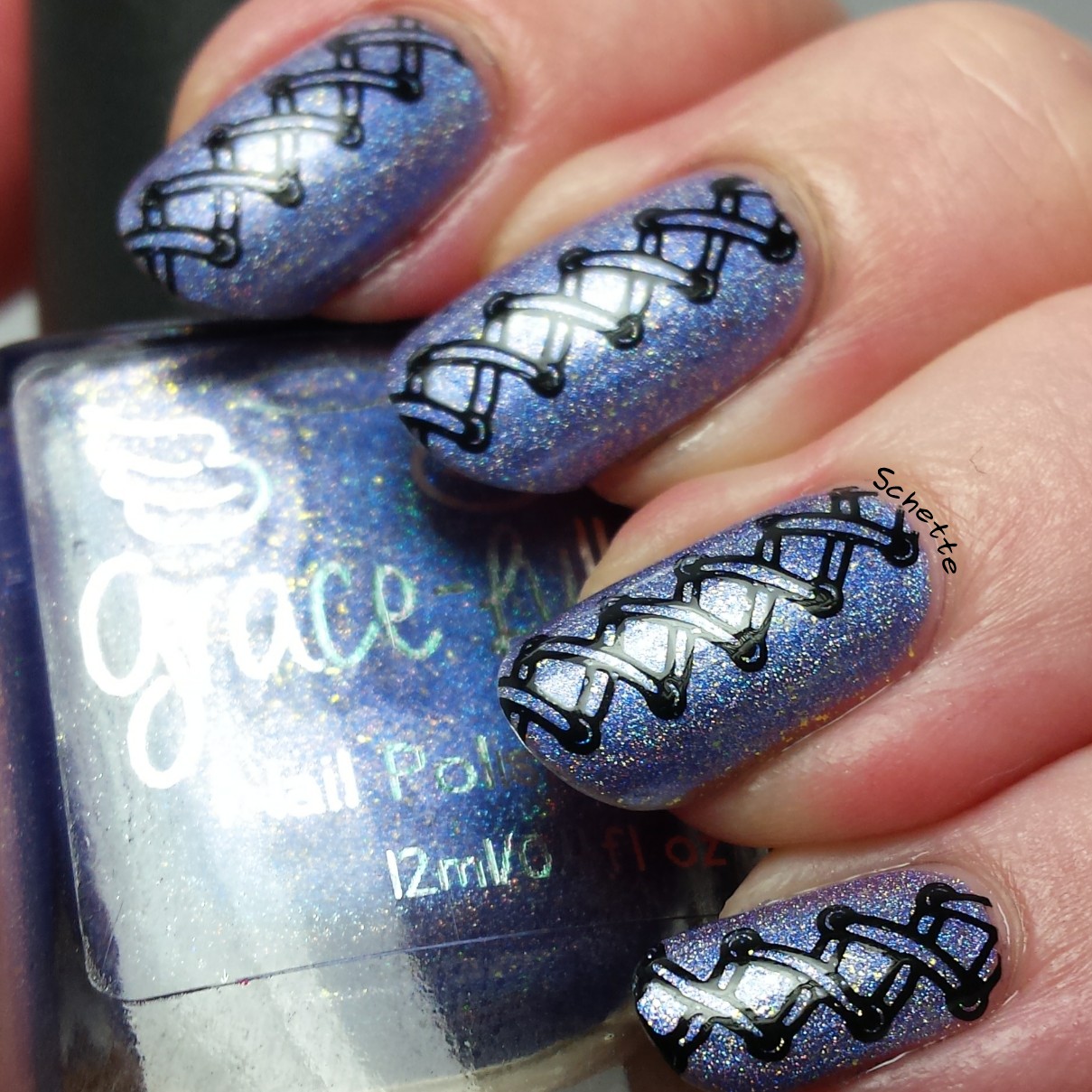 Nail Hoot : Pure Black Stamping, Pure White Stamping