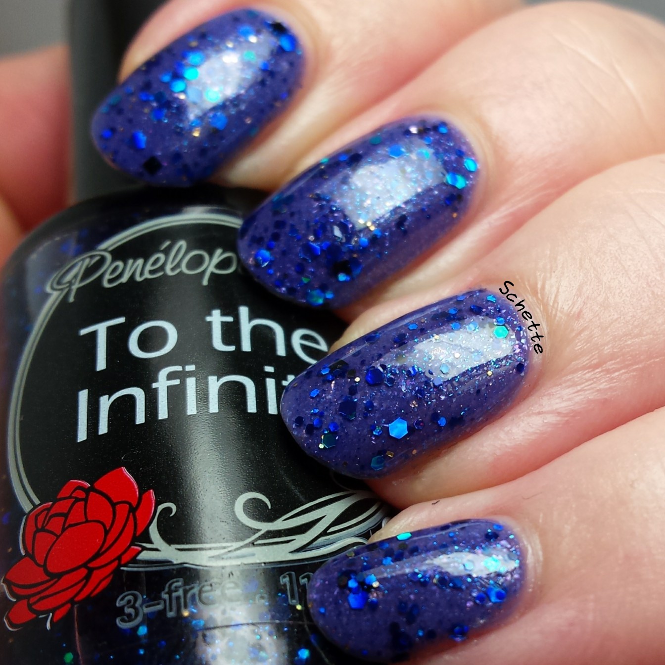 Penelope Luz : Belladonna, To the infinty, Glam Polish : Blizzard