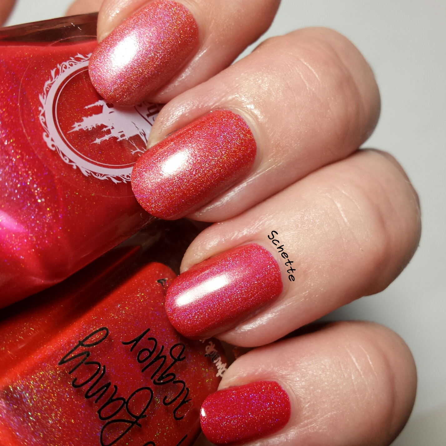 Too Fancy Lacquer : Red comparison with Enchanted Polish Stay Classy San Diego