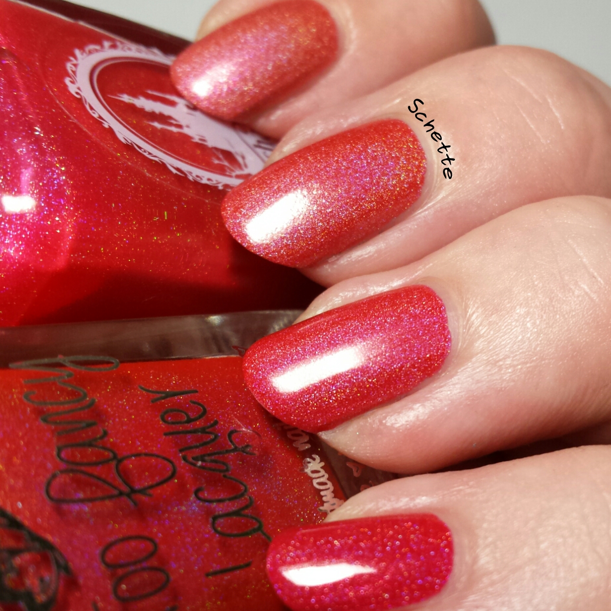 Too Fancy Lacquer : Red comparison with Enchanted Polish Stay Classy San Diego