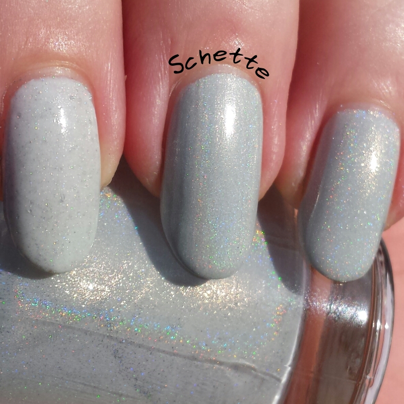 White holographic polish comparison