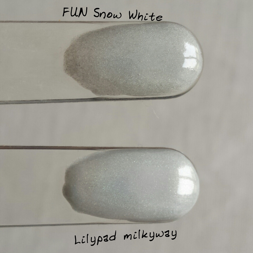 White holographic polish comparison