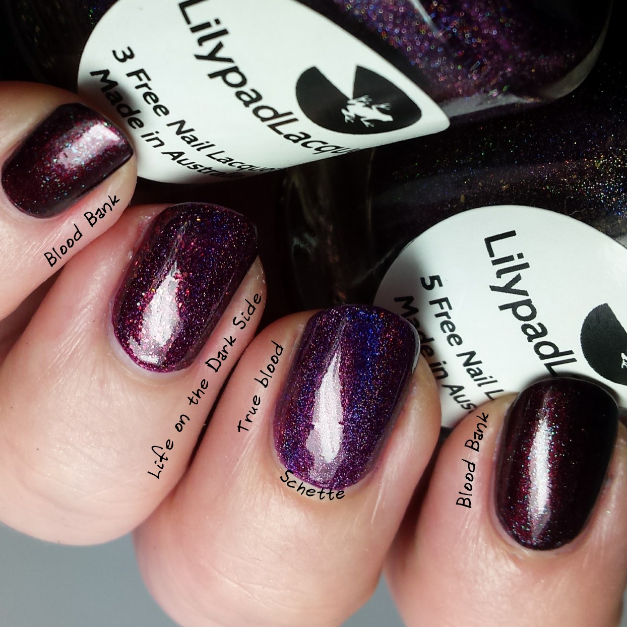 Lilypad Lacquer : Comparison Blood Bank, True Blood, Life on the dark side