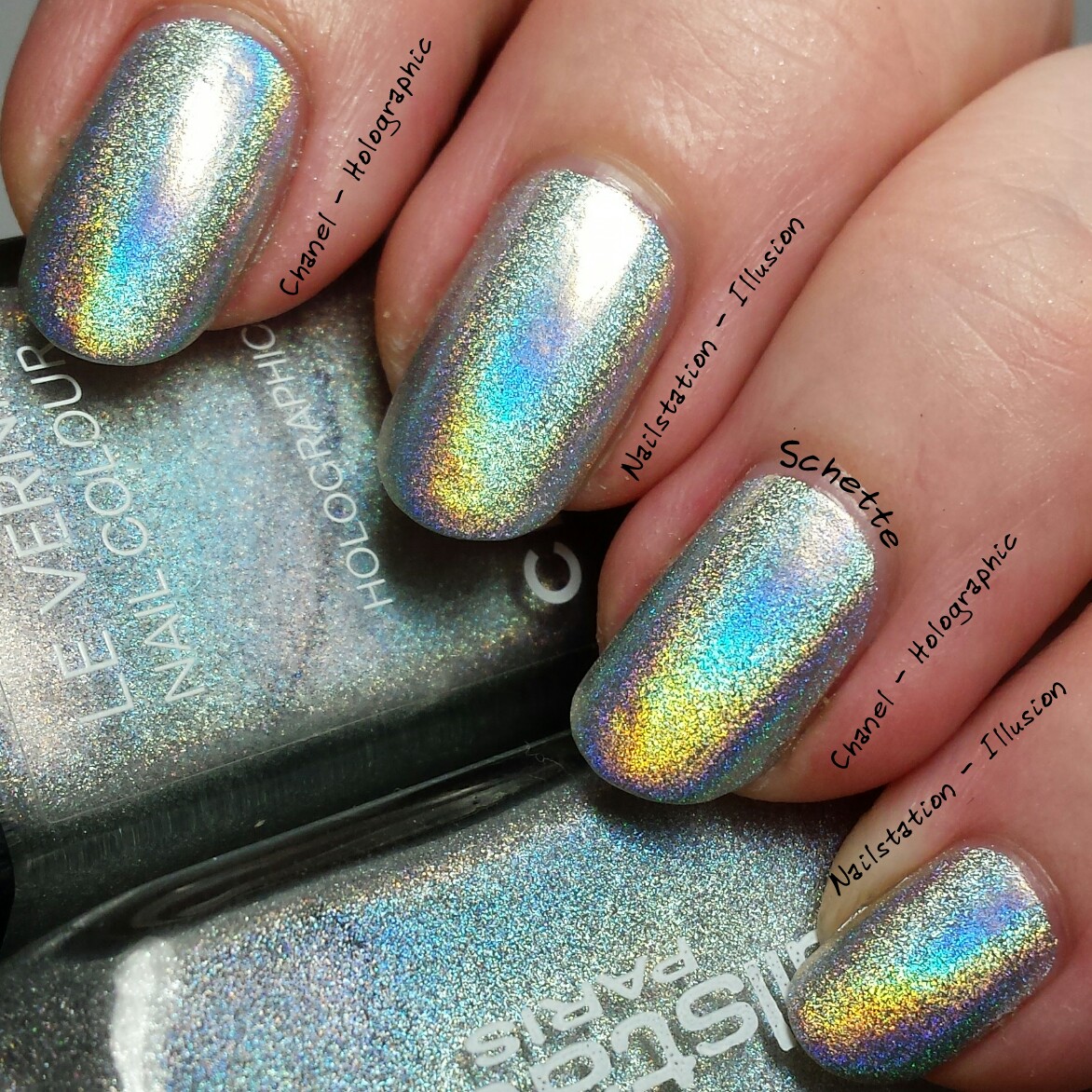 Nailstation : Illusion + Comparison to Chanel Holographic