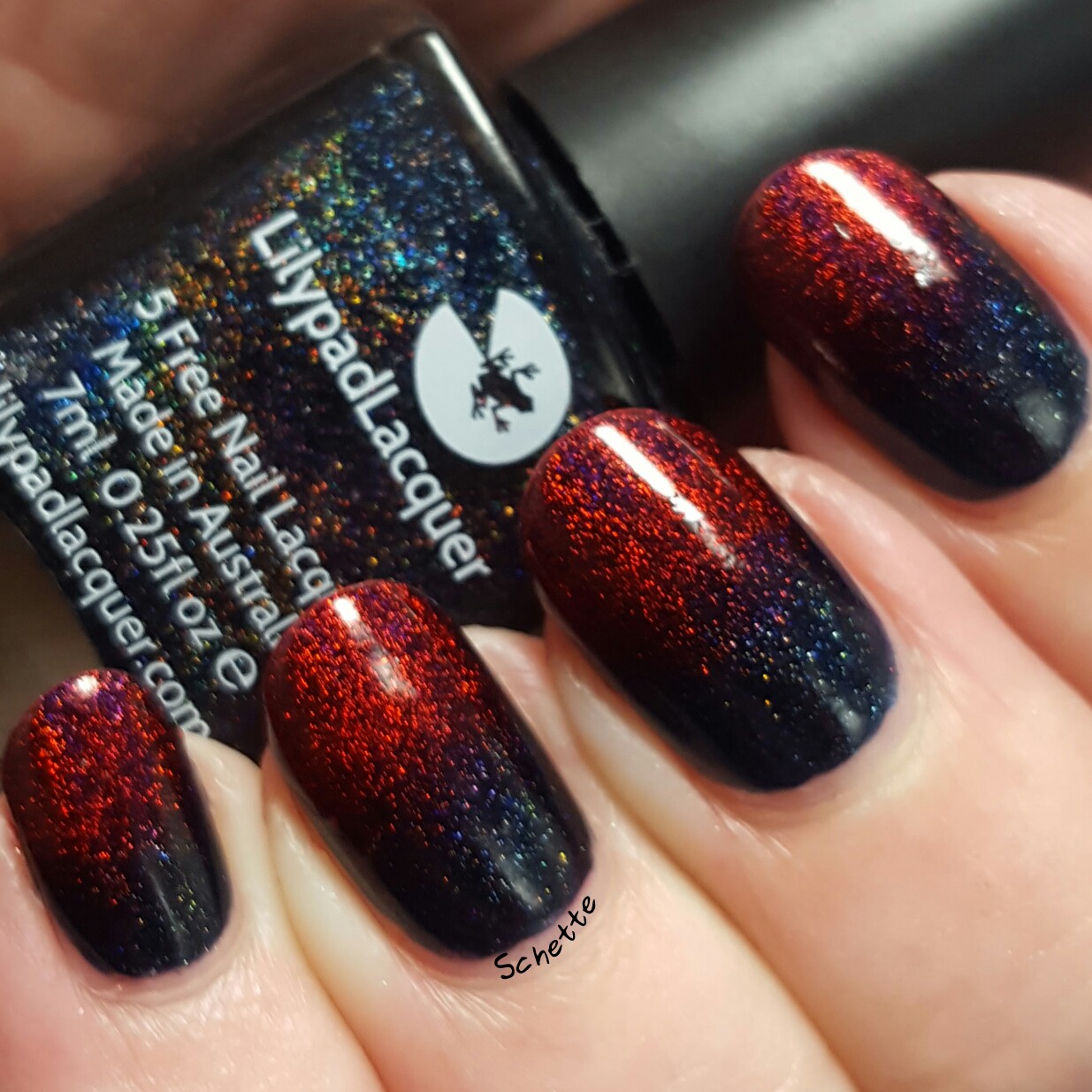 Lilypad Lacquer: Gradient Nero with When Love comes to town