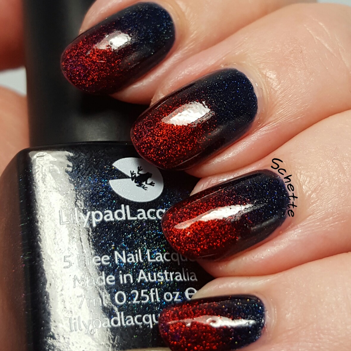 Lilypad Lacquer: Gradient Nero with When Love comes to town