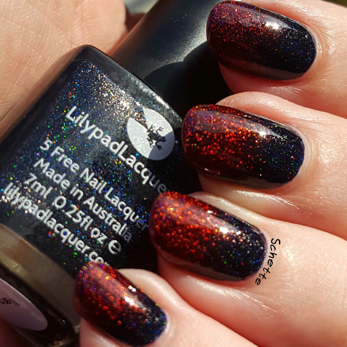 Lilypad Lacquer: Gradient Nero with When Love comes to town