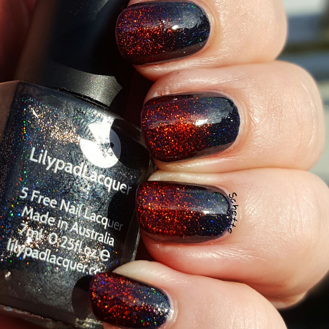 Lilypad Lacquer: Gradient Nero with When Love comes to town