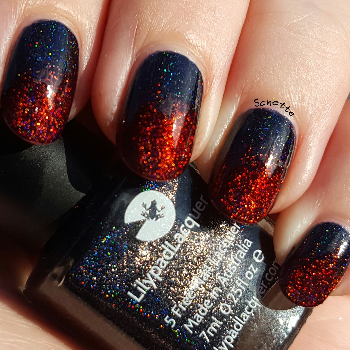 Lilypad Lacquer: Gradient Nero with When Love comes to town