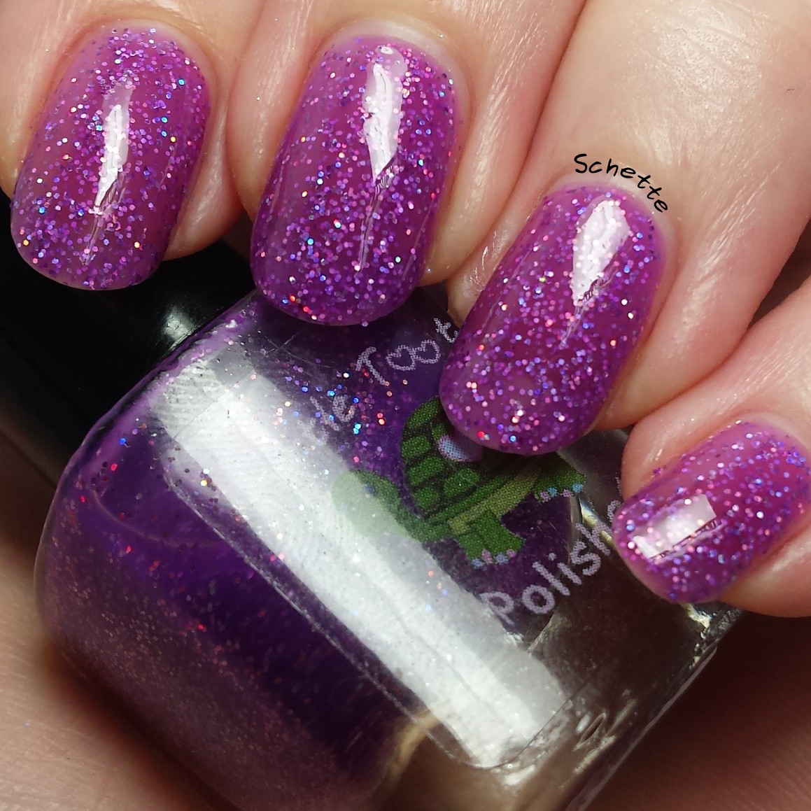 Turtle Tootsie Polish : Glittery Brew, 9 mm