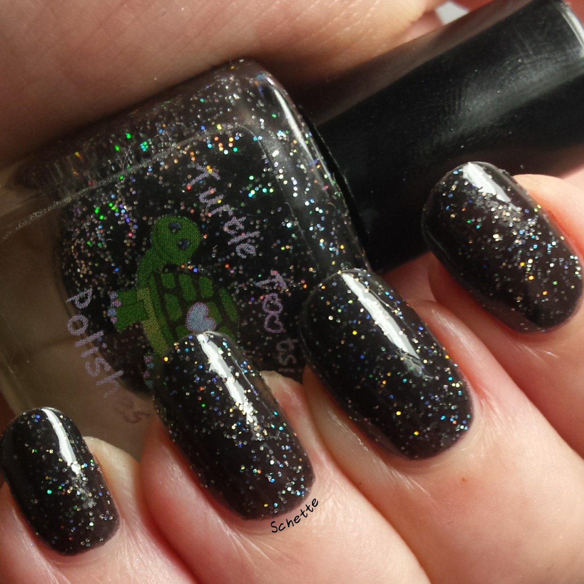 Turtle Tootsie Polish : Glittery Brew, 9 mm